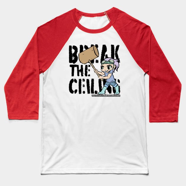 BREAK THE CEILING Baseball T-Shirt by chibikodama